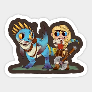 Astrid and Stormfly Sticker